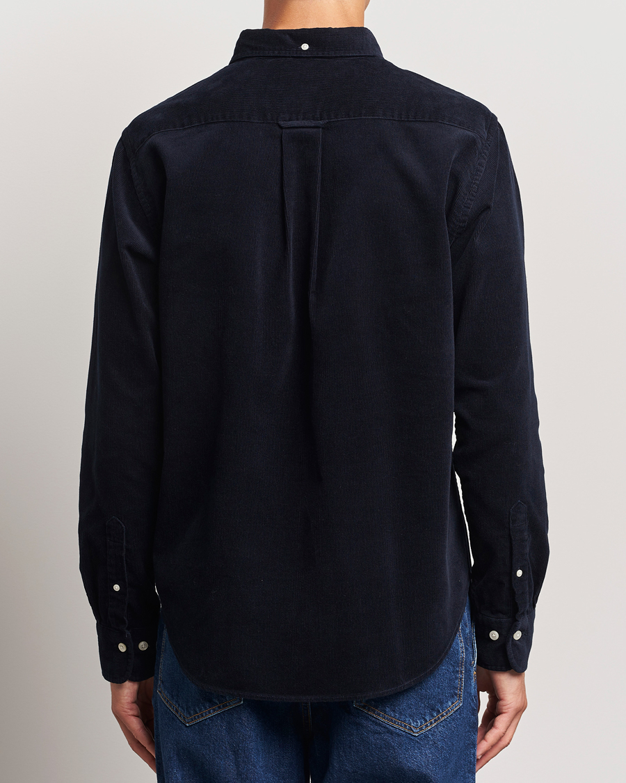 Heren | Overhemden | Gant | Regular Fit Corduroy Shirt Evening Blue