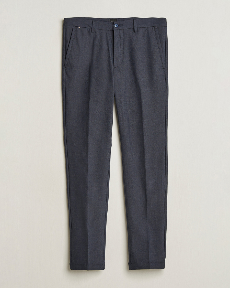 Heren | Broeken | BOSS BLACK | Kaiton Structured Chinos Dark Blue