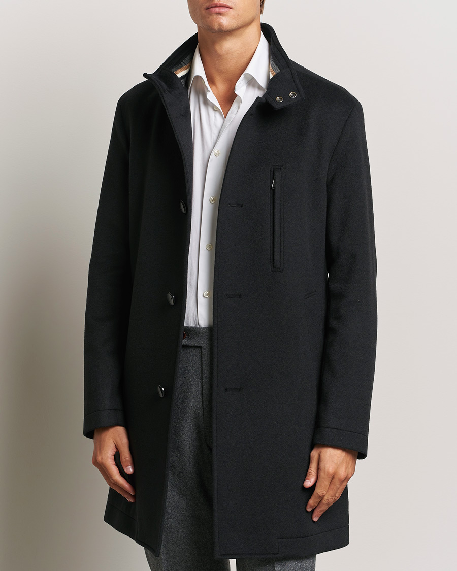 Homme | Manteaux Et Vestes | BOSS BLACK | Hyde Stand Up Collar Coat Black