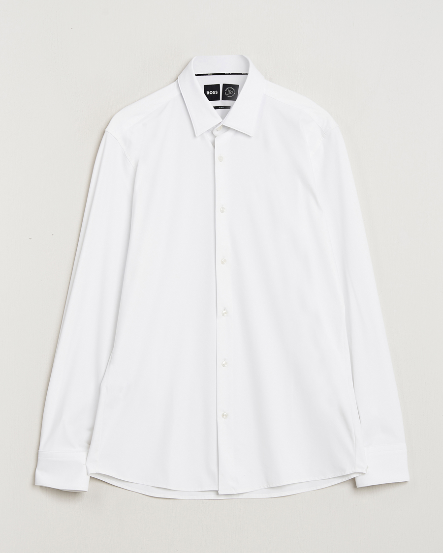 Heren | Overhemden | BOSS BLACK | Hank 4-Way Stretch Shirt White