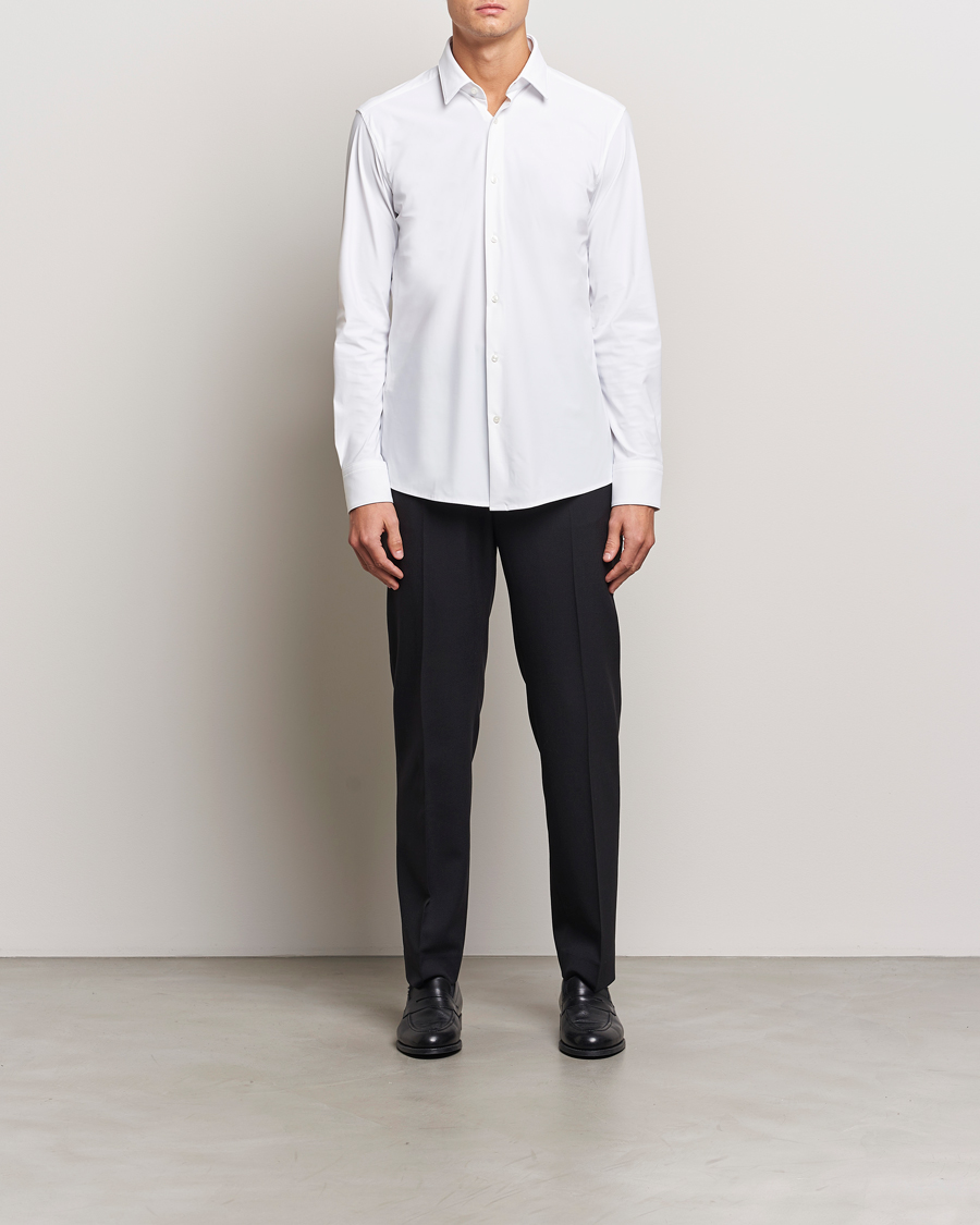 Heren | Overhemden | BOSS BLACK | Hank 4-Way Stretch Shirt White