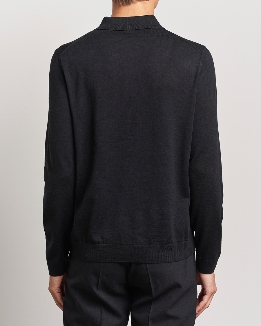 Homme | Pulls Et Tricots | BOSS BLACK | Lancione Merino Knitted Polo Black