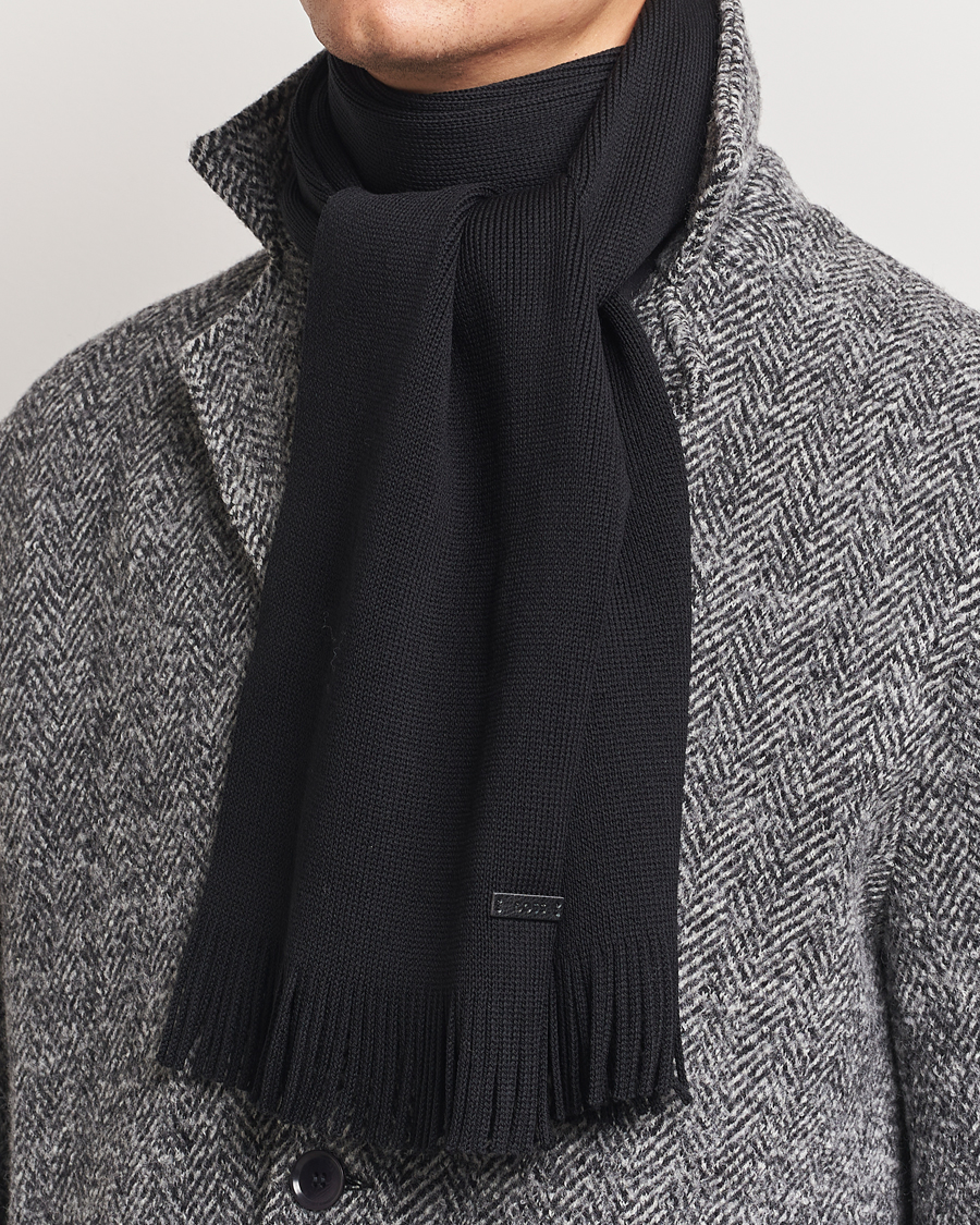 Homme | Écharpes | BOSS BLACK | Albas Wool Scarf Black