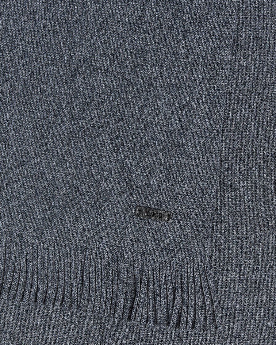 Homme | BOSS BLACK Albas Wool Scarf Medium Grey | BOSS BLACK | Albas Wool Scarf Medium Grey