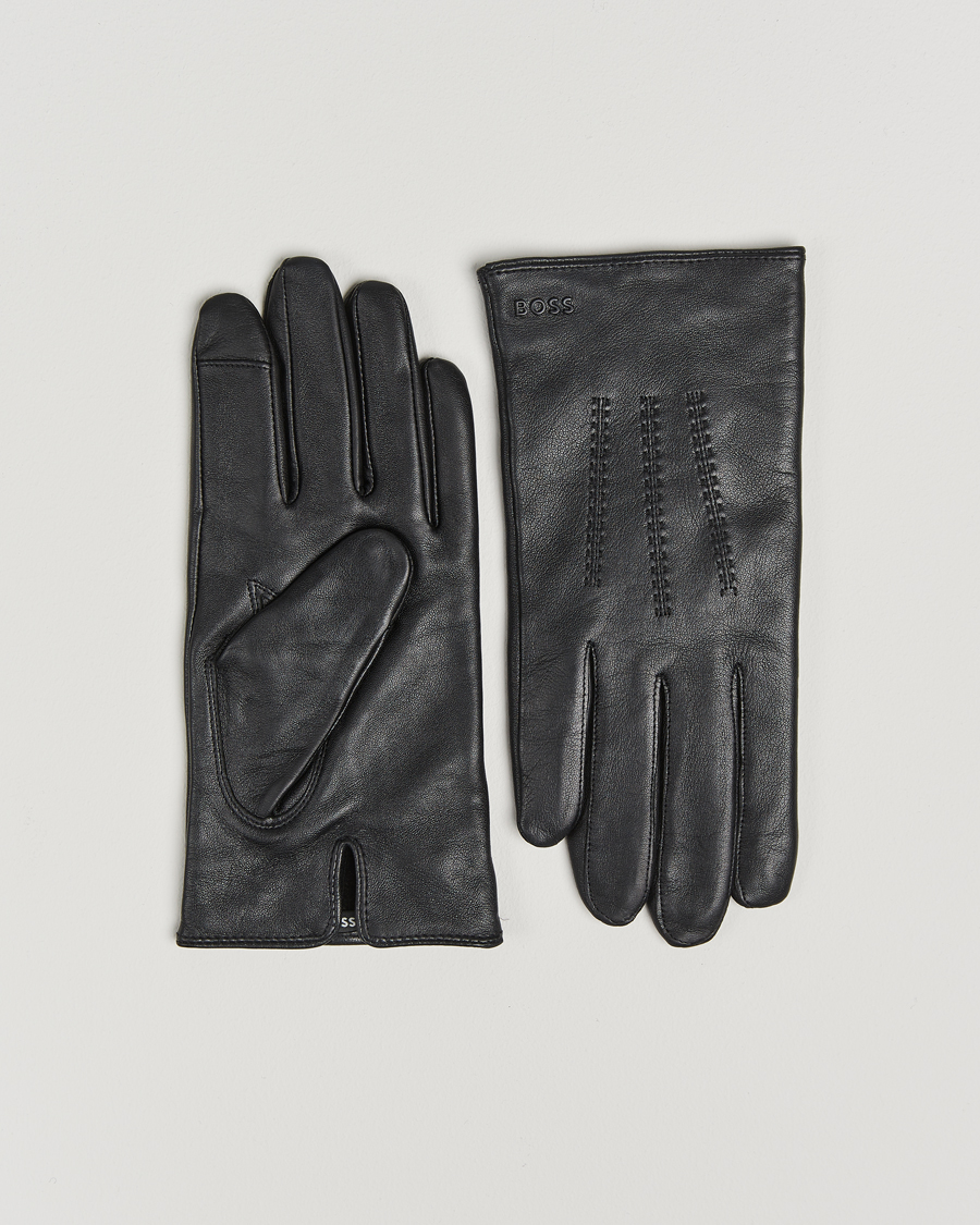 Homme | BOSS BLACK Hainz Leather Glove Black | BOSS BLACK | Hainz Leather Glove Black