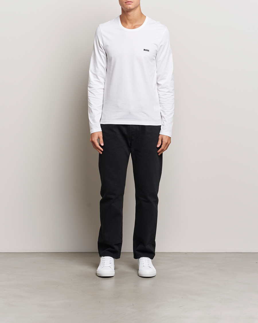 Homme | T-shirts | BOSS BLACK | 3-Pack Long Sleeve T-Shirt White/Navy/Black