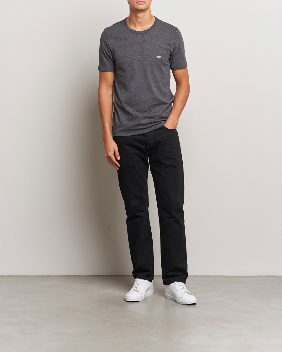 Heren | T-shirts | BOSS BLACK | 3-Pack Crew Neck T-Shirt Grey/White/Navy
