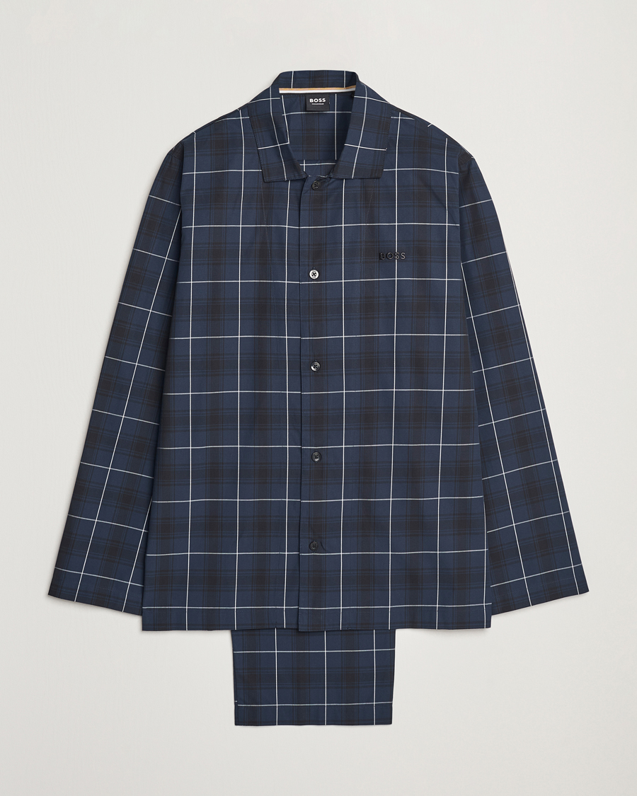 Homme | BOSS BLACK Urban Checked Pyjama Set Dark Blue | BOSS BLACK | Urban Checked Pyjama Set Dark Blue