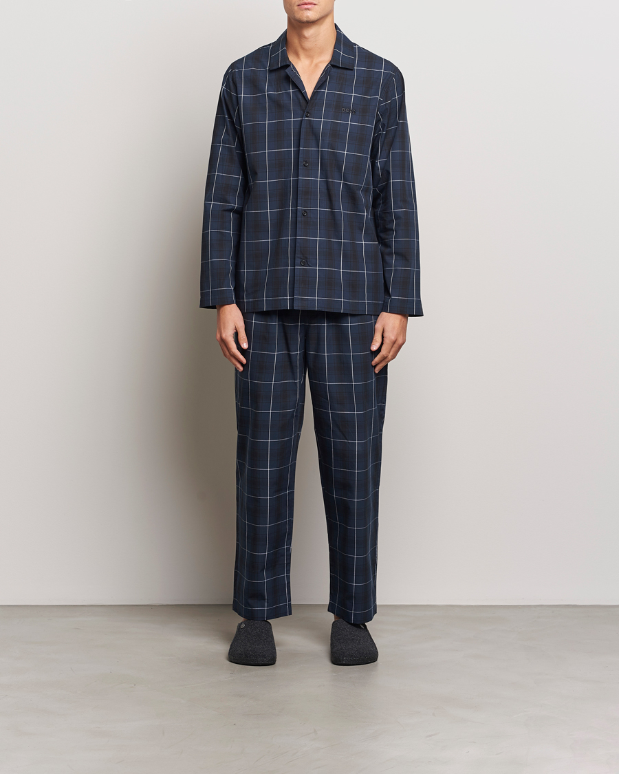 Homme | BOSS BLACK Urban Checked Pyjama Set Dark Blue | BOSS BLACK | Urban Checked Pyjama Set Dark Blue