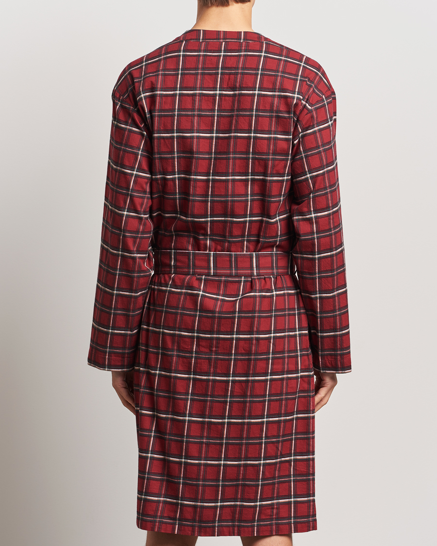 Heren | Pyjama's en gewaden | BOSS BLACK | Holiday Checked Robe Dark Red