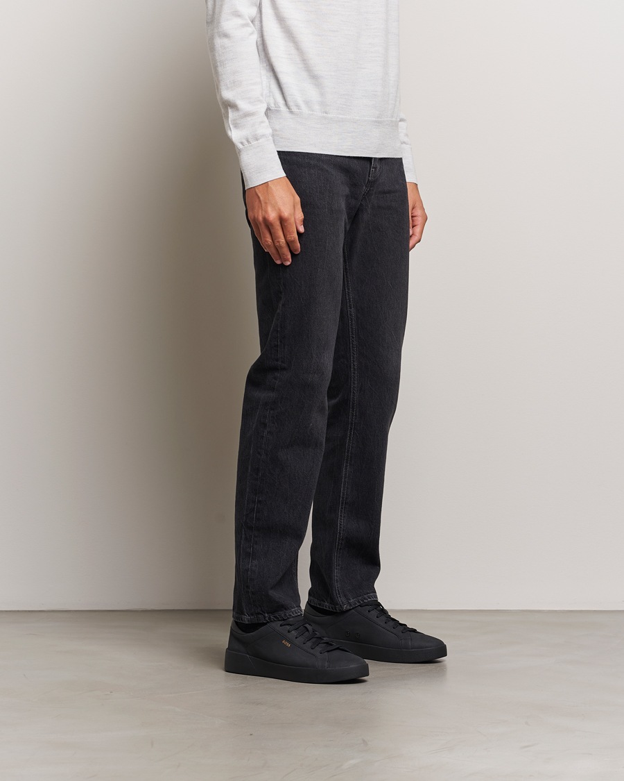 Heren | BOSS BLACK Belwar Leather Sneaker Black | BOSS BLACK | Belwar Leather Sneaker Black