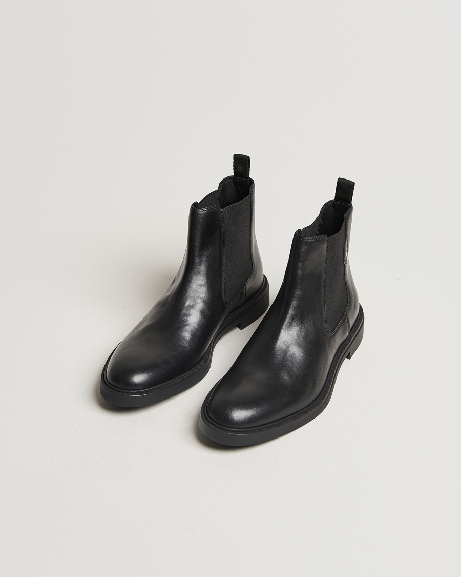 Heren | BOSS BLACK Calev Leather Chelsea Boot Black | BOSS BLACK | Calev Leather Chelsea Boot Black