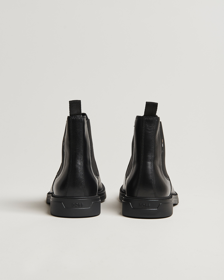 Heren | BOSS BLACK Calev Leather Chelsea Boot Black | BOSS BLACK | Calev Leather Chelsea Boot Black