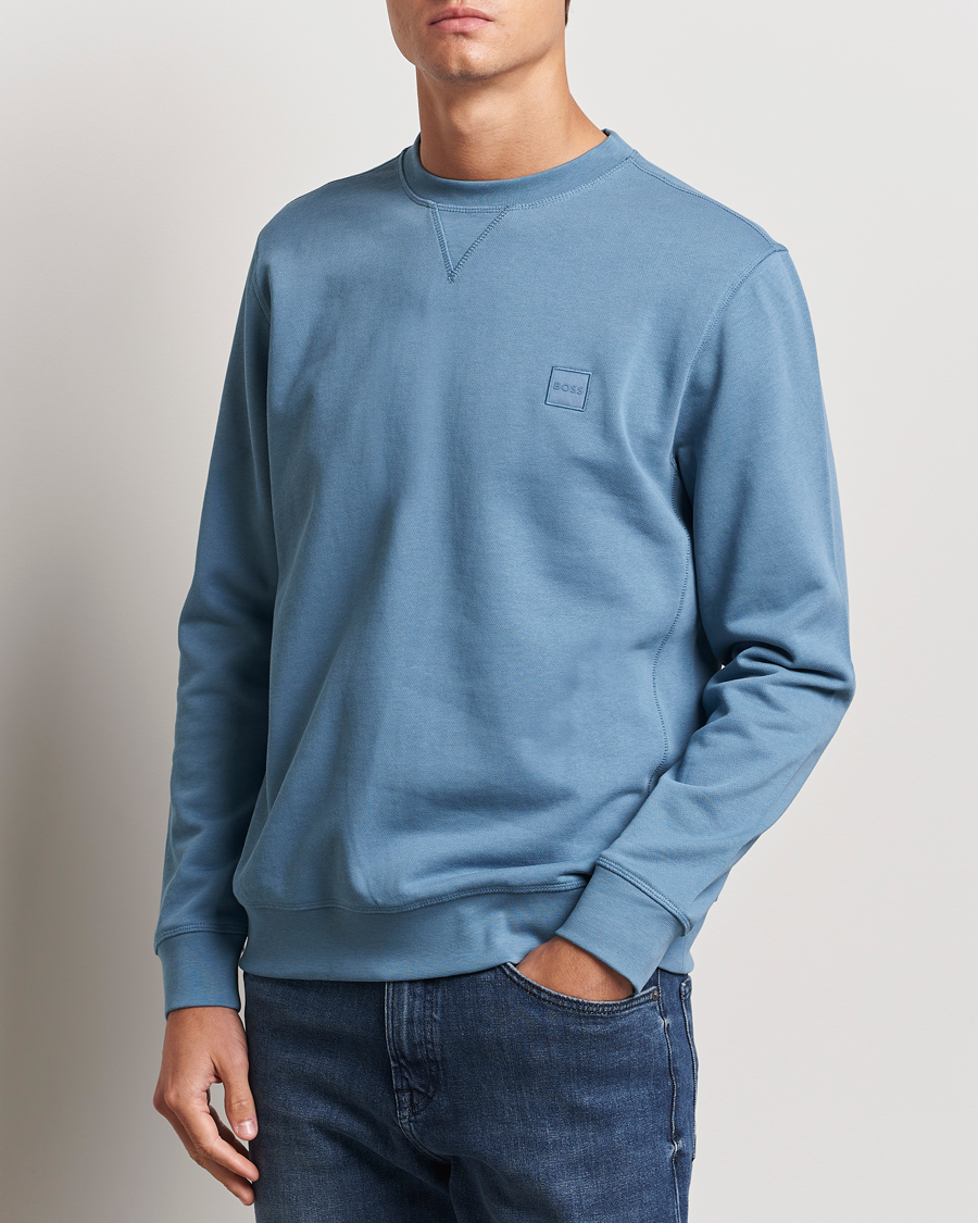 Heren | Truien | BOSS ORANGE | Westart Logo Sweatshirt Open Blue