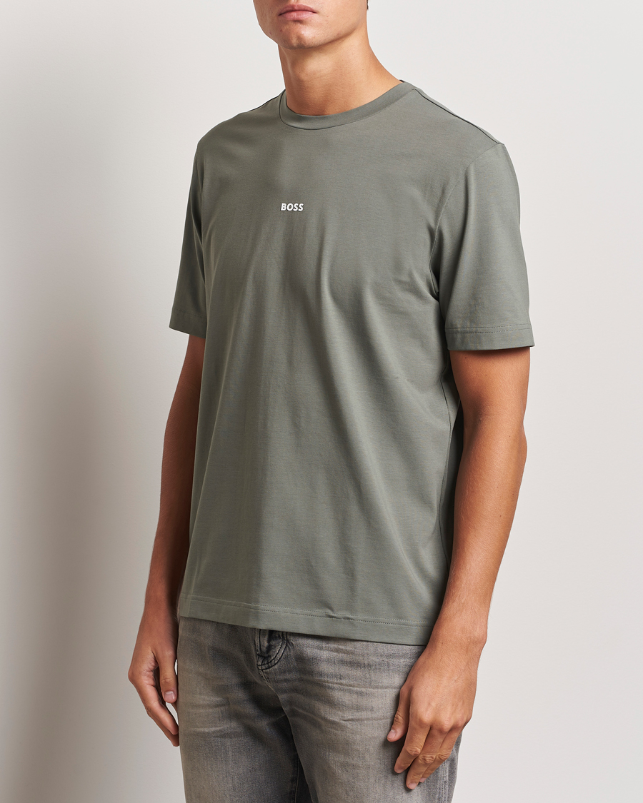 Homme | T-shirts | BOSS ORANGE | Tchup Logo Crew Neck T-Shirt Open Grey