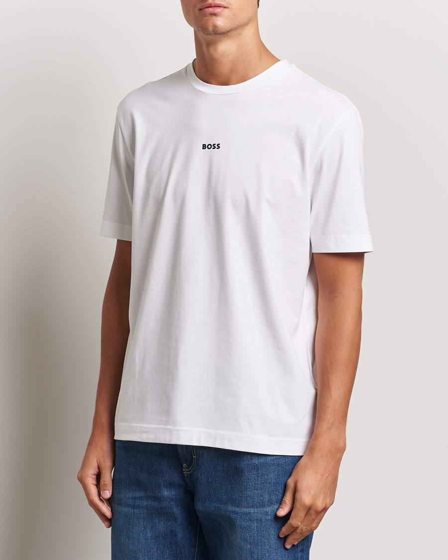 Heren | T-shirts | BOSS ORANGE | Tchup Logo Crew Neck T-Shirt White