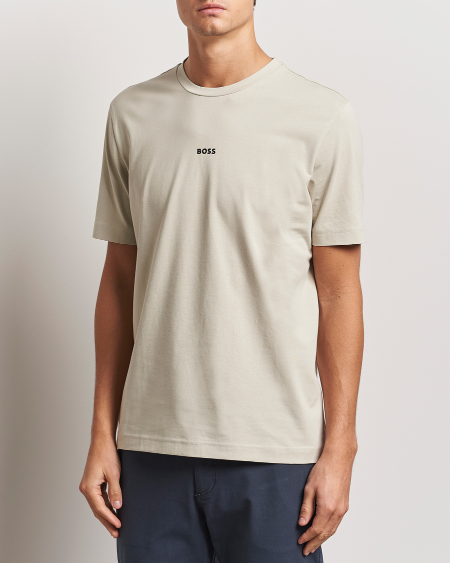 Homme | T-shirts | BOSS ORANGE | Tchup Logo Crew Neck T-Shirt Light Beige