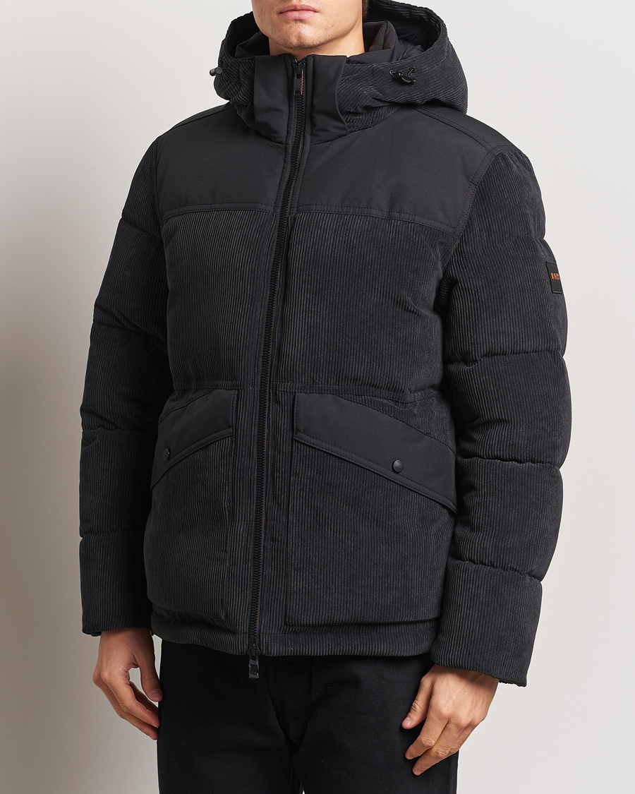 Homme | Manteaux Et Vestes | BOSS ORANGE | Odope Padded Corduroy Jacket Black