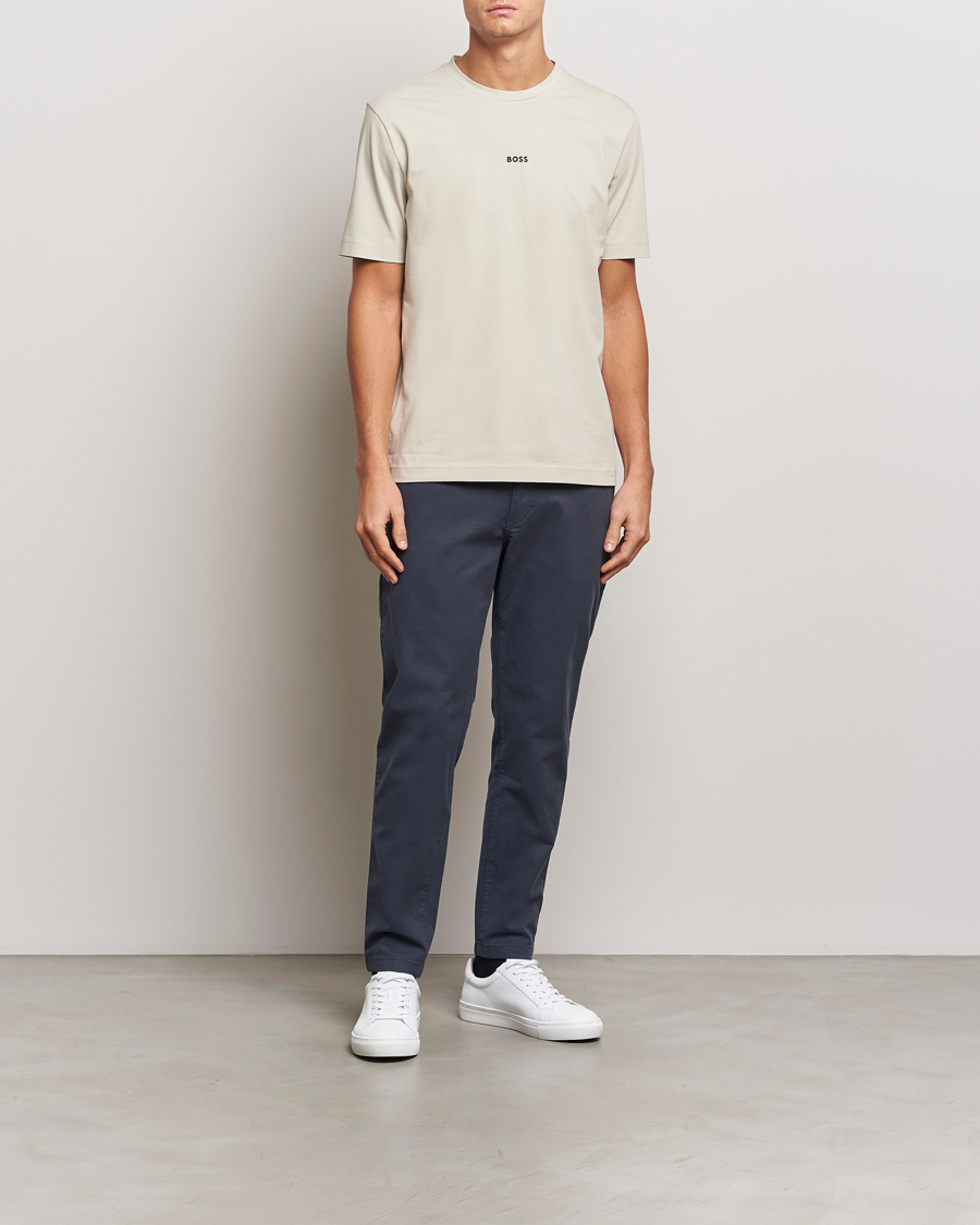 Homme | Pantalons | BOSS ORANGE | Tapered Drawstring Trousers Dark Blue