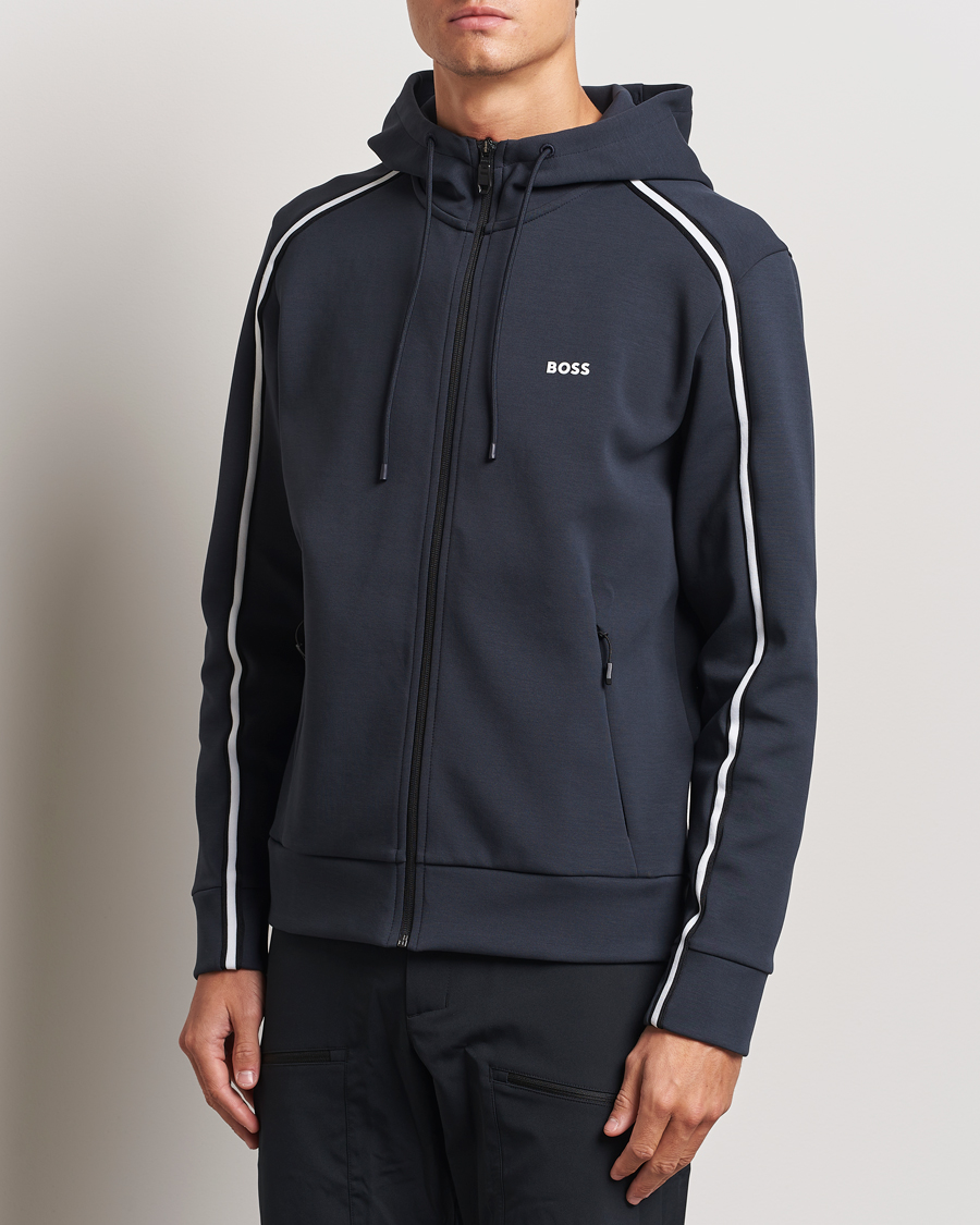 Homme | Pulls Et Tricots | BOSS GREEN | Saggy Full Zip Hoodie Dark Blue