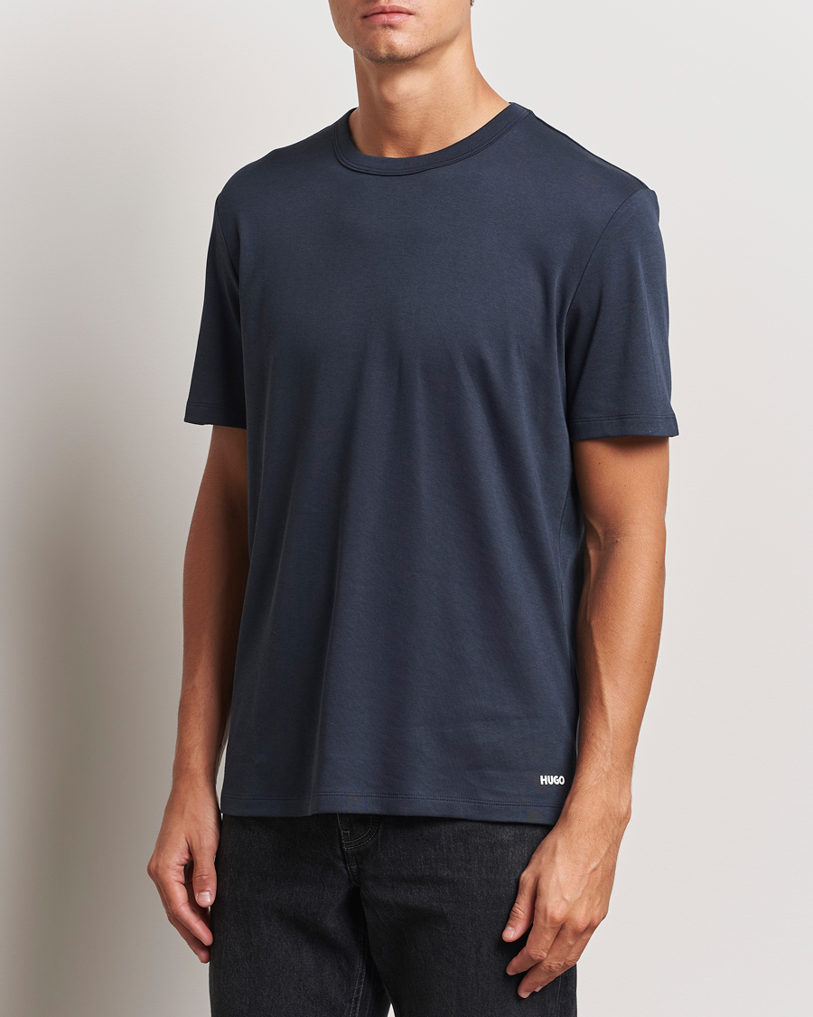 Heren | T-shirts | HUGO | Dozy Crew Neck T-Shirt Dark Blue