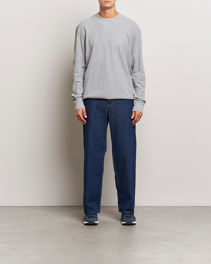 Homme | Pulls Et Tricots | Jeanerica | Jean Waflle Texture Sweater Light Grey Melange