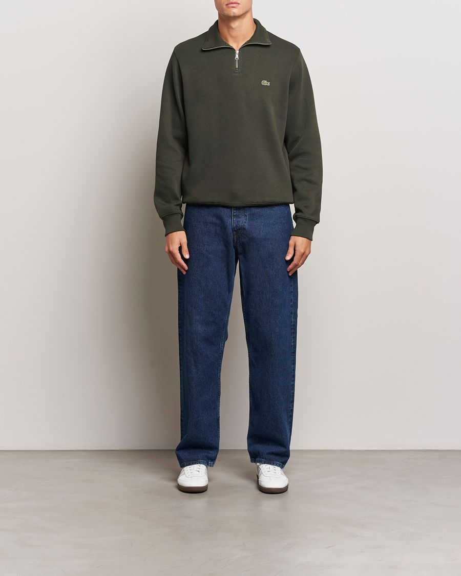 Homme | Pulls Et Tricots | Lacoste | Rib Interlock Half Zip Sapwood