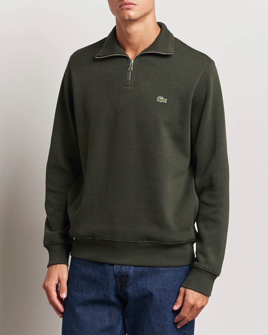 Homme | Pulls Et Tricots | Lacoste | Rib Interlock Half Zip Sapwood