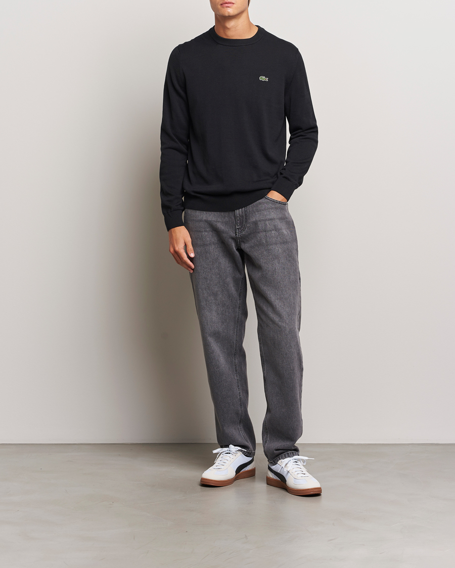 Heren | Truien | Lacoste | Cotton Knitted Sweater Black