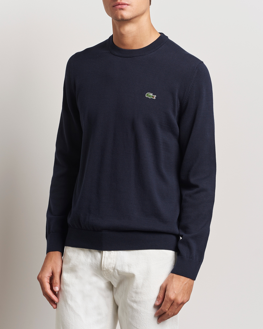 Heren | Truien | Lacoste | Cotton Knitted Sweater Navy Blue