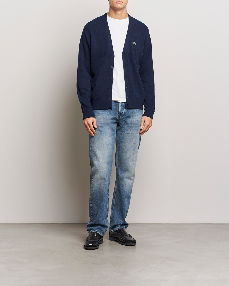 Homme | Pulls Et Tricots | Lacoste | Carded Wool Cardigan Navy