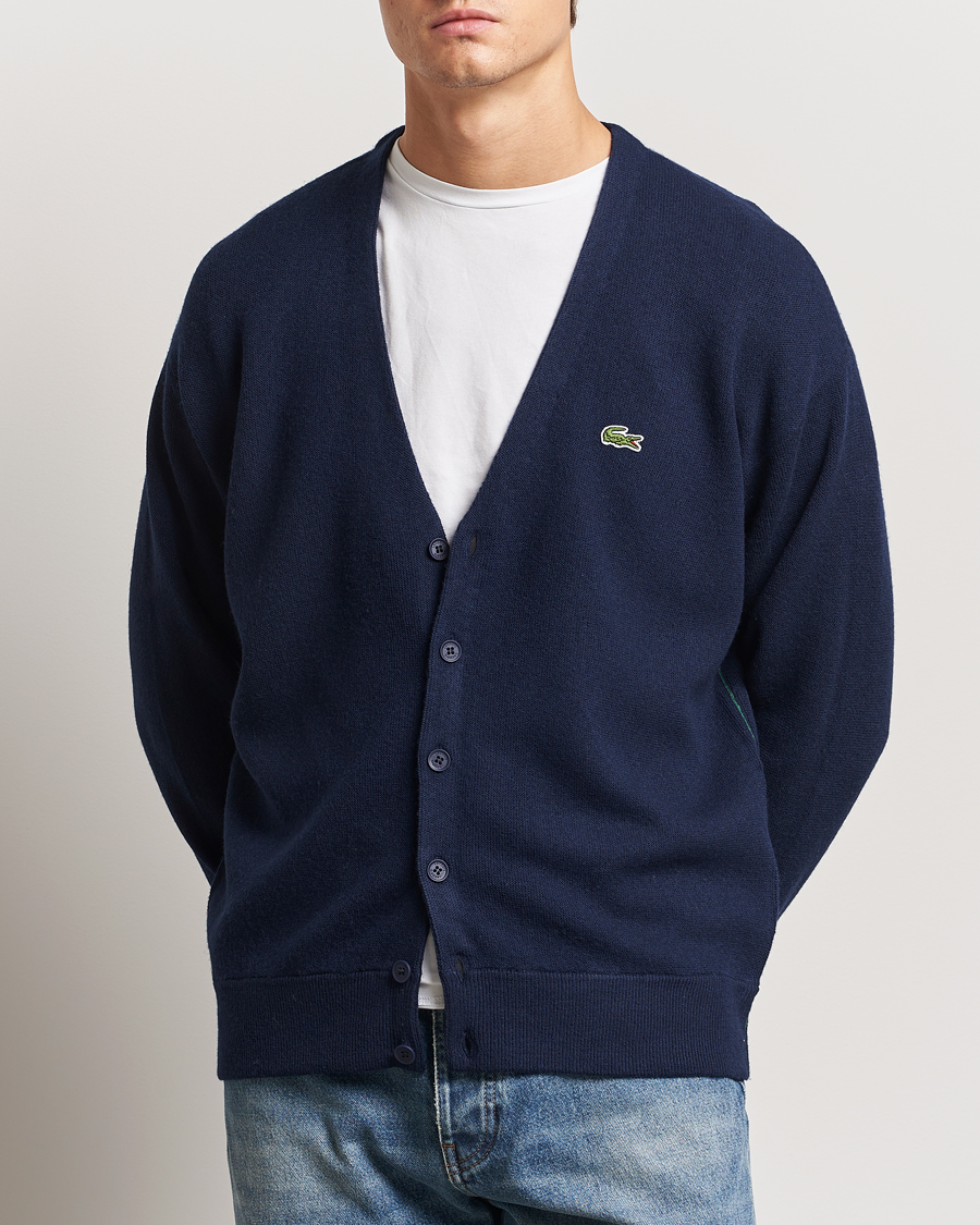 Homme | Pulls Et Tricots | Lacoste | Carded Wool Cardigan Navy