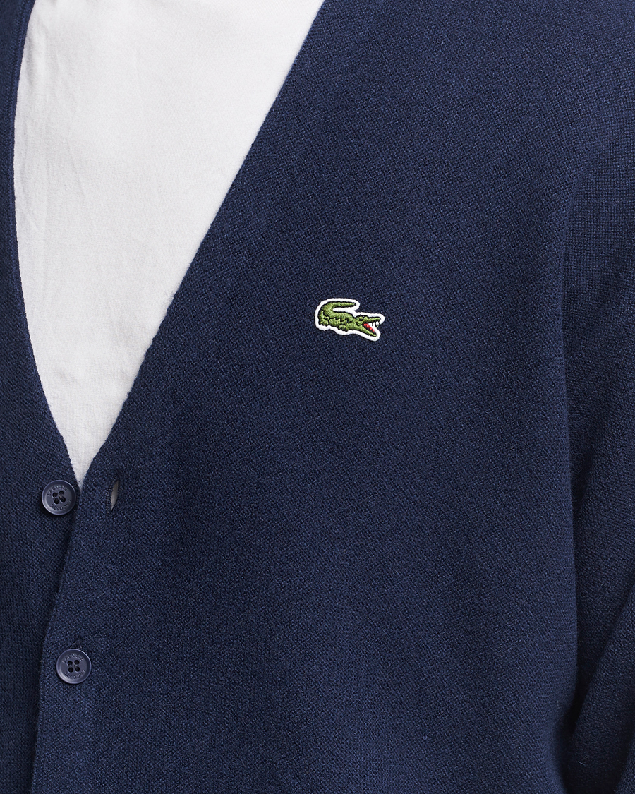 Homme | Pulls Et Tricots | Lacoste | Carded Wool Cardigan Navy