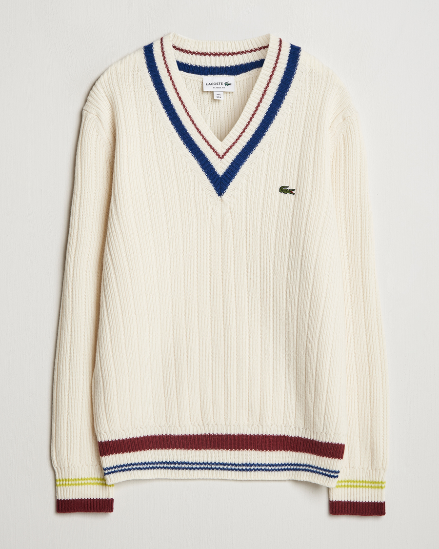 Heren | Truien | Lacoste | Retro Tennis Wool V-Neck Lapland