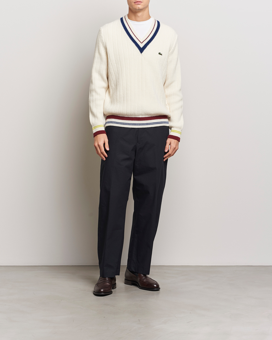 Heren | Truien | Lacoste | Retro Tennis Wool V-Neck Lapland