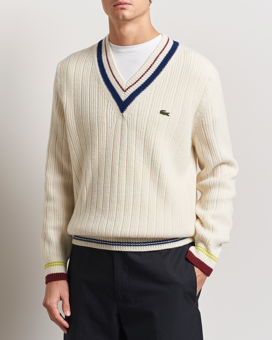 Heren | Truien | Lacoste | Retro Tennis Wool V-Neck Lapland