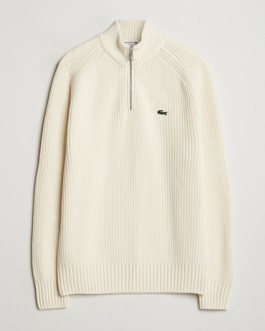 Heren | Truien | Lacoste | Heavy Knitted Wool Half Zip Lapland