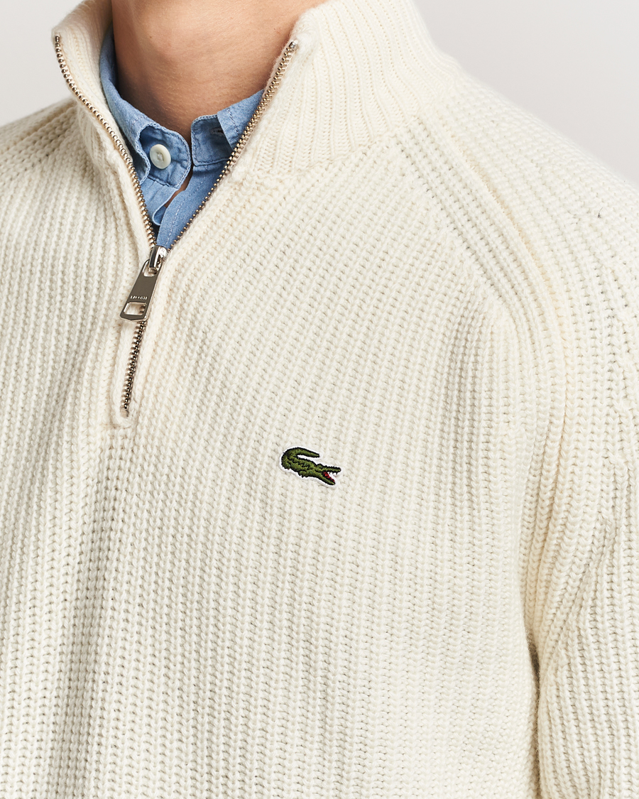 Heren | Truien | Lacoste | Heavy Knitted Wool Half Zip Lapland