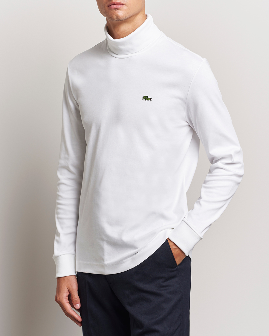 Heren | Truien | Lacoste | Interlock Cotton Rollneck White