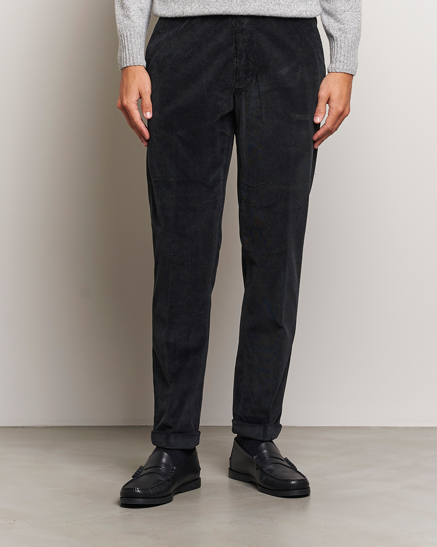 Homme | Pantalons | Briglia 1949 | Easy Fit Corduroy Trousers Black
