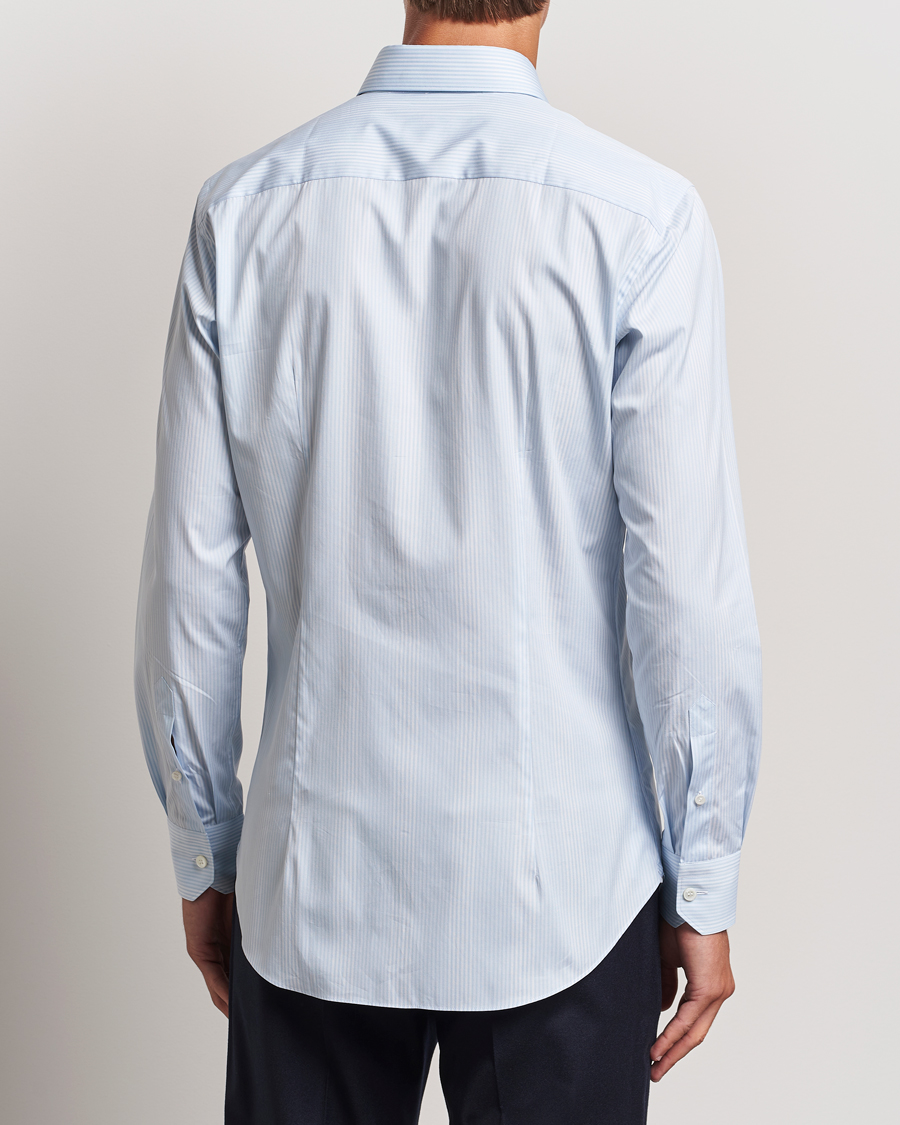 Homme | Chemises | Brioni | Slim Fit Striped Dress Shirt Light Blue