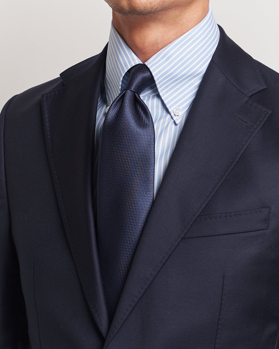Heren | Brioni Jacquard Silk Tie Navy | Brioni | Jacquard Silk Tie Navy