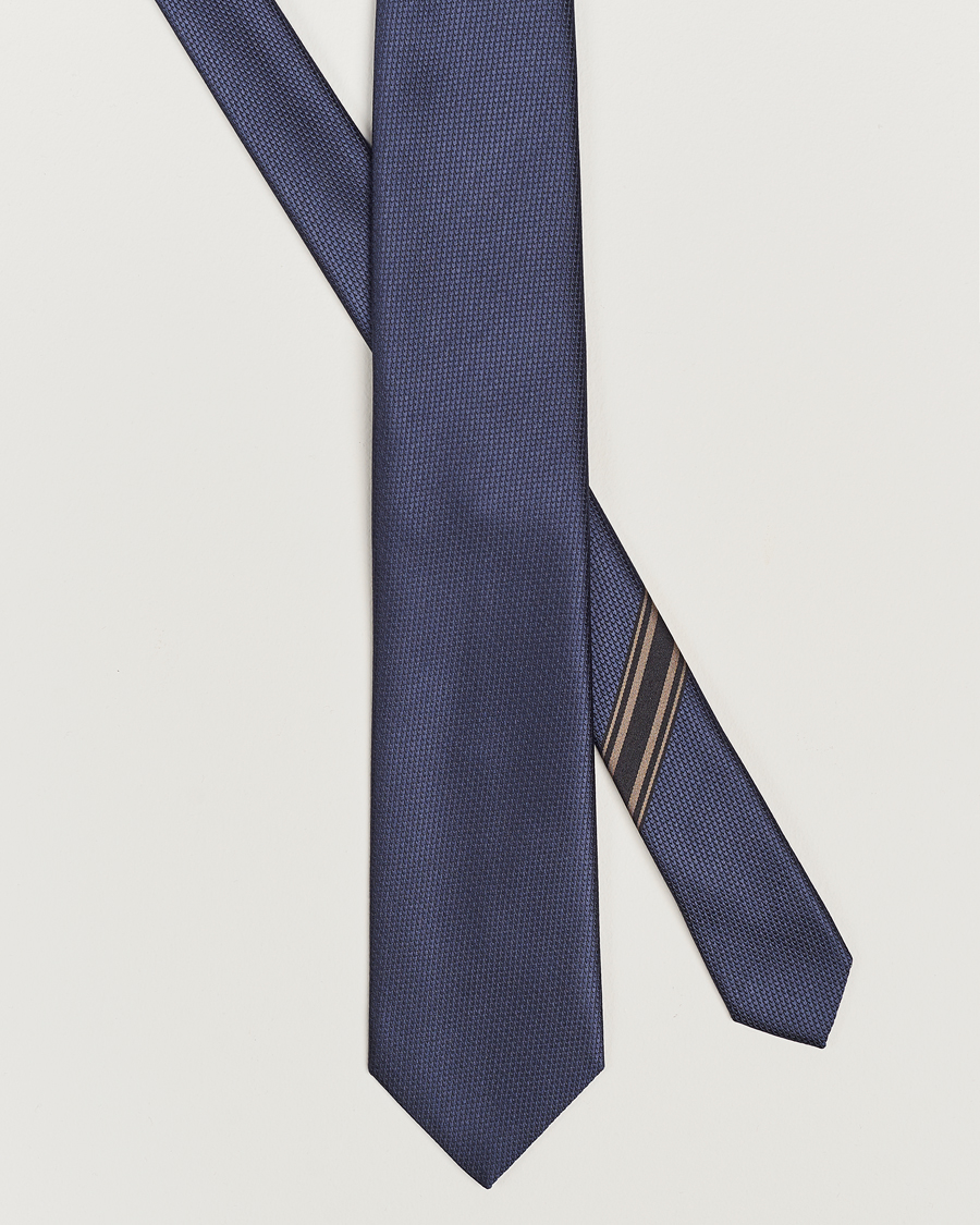 Heren | Brioni Jacquard Silk Tie Navy | Brioni | Jacquard Silk Tie Navy