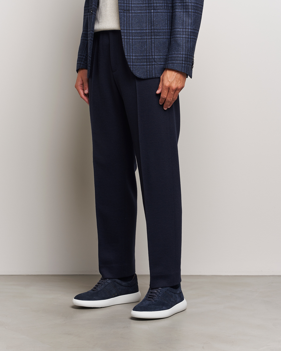 Heren | Brioni Cassetta Sneakers Navy Suede | Brioni | Cassetta Sneakers Navy Suede