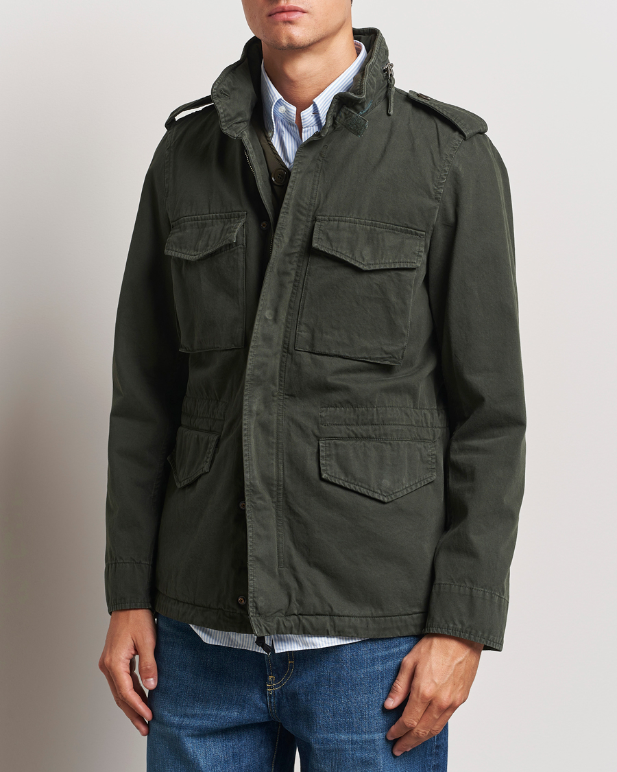 Heren | Jassen | Aspesi | Lined Cotton Field Jacket Military