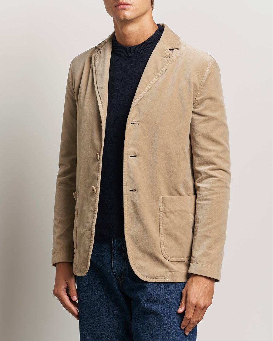 Homme | Blazers | Aspesi | Velvet Casual Jacket Beige