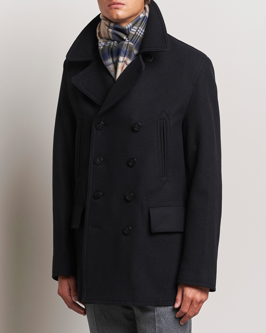 Homme | Manteaux Et Vestes | Gloverall | Churchill Reefer Peacoat Black