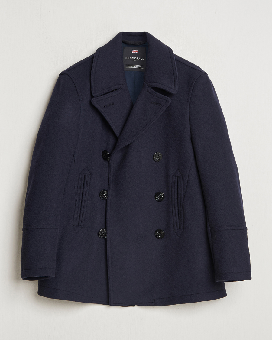 Heren | Jassen | Gloverall | Tennyson Peacoat Navy