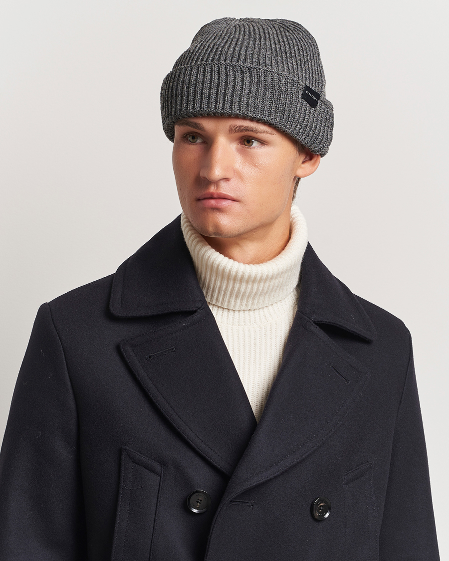 Homme | Gloverall Fisherman Lambswool Beanie Grey | Gloverall | Fisherman Lambswool Beanie Grey