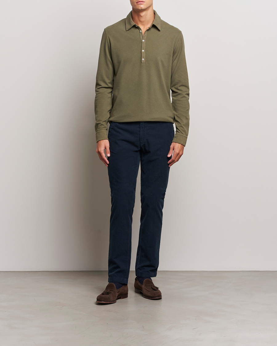 Heren | Broeken | Massimo Alba | Baby Corduroy Trousers Navy